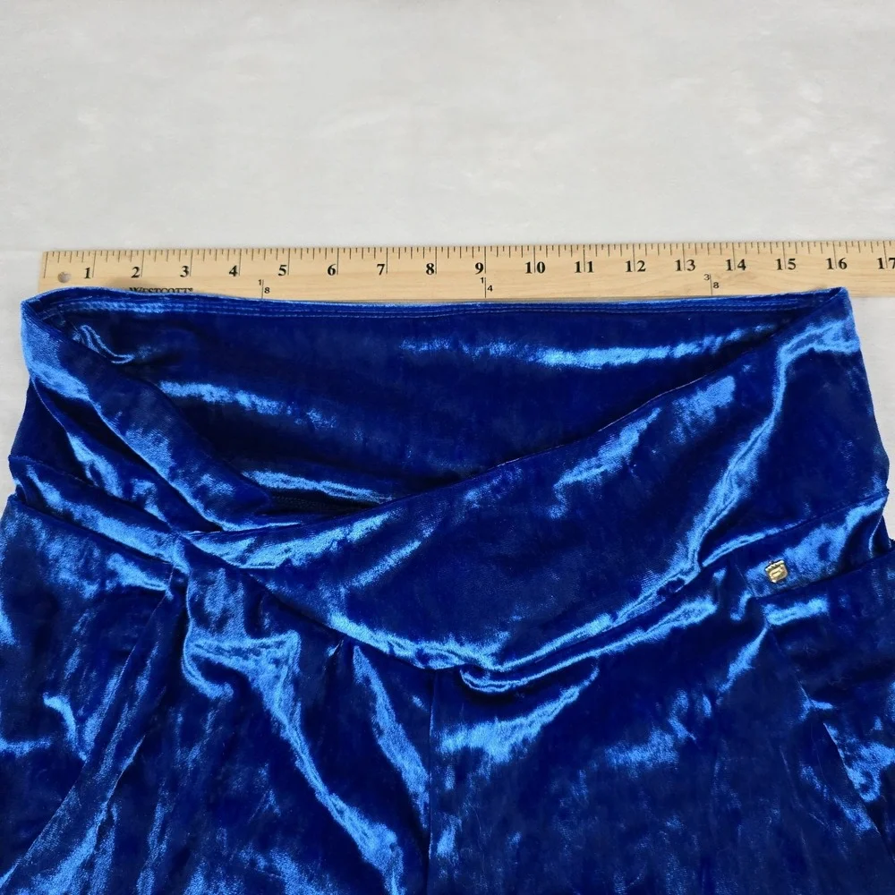 Fabletics‎ Crushed Velour Blue Cross Women's Size 2X Leggings
